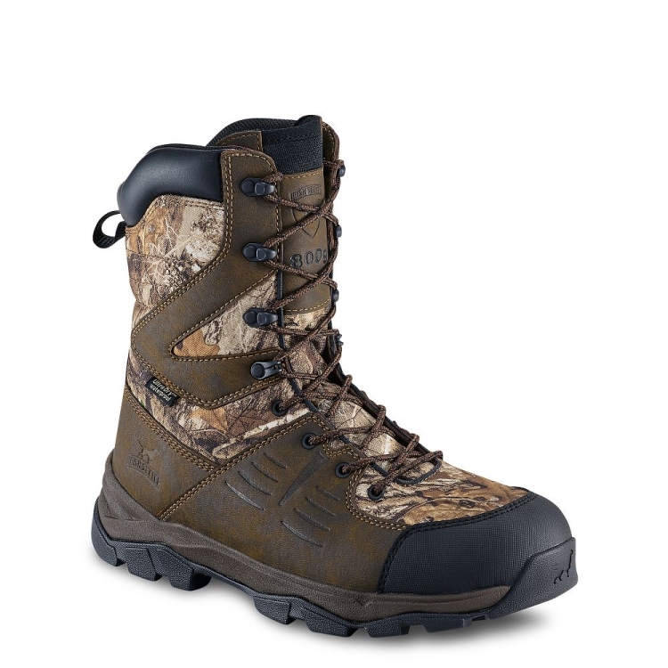 Mens Terrain 10-inch Waterproof Insulated Leather Camo Hunting Boot D54z2GgW - Click Image to Close