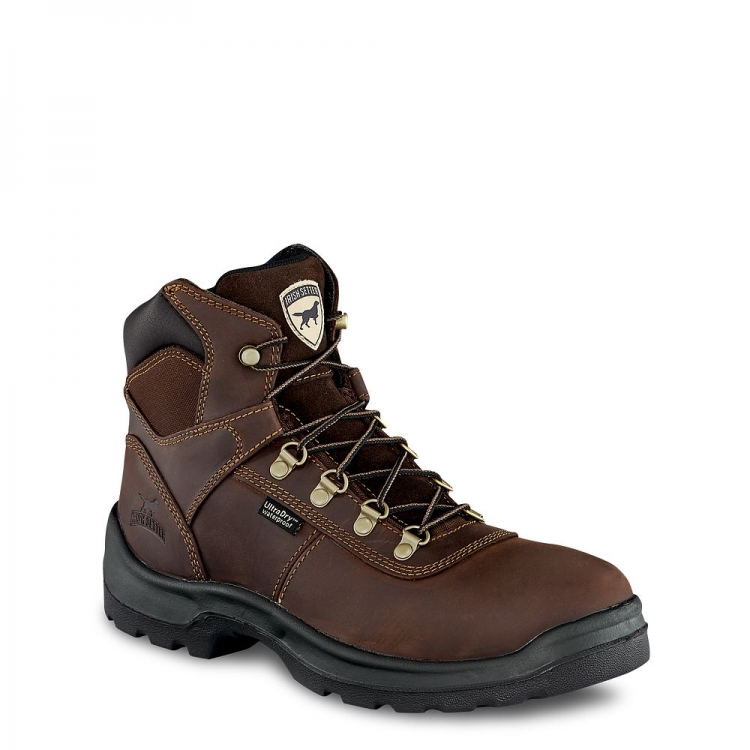 Mens Ely 6-inch Waterproof Leather Steel Toe Work Boot LSqqWCA0 - Click Image to Close