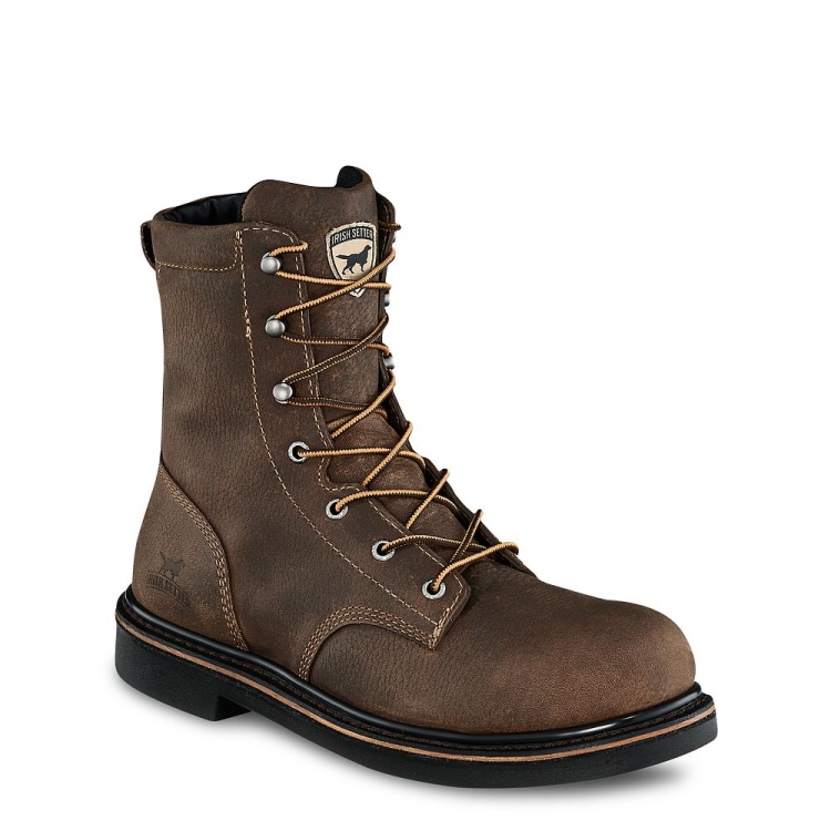 Mens Farmington 8-inch Leather Soft Toe Work Boot Gh8xzIEj - Click Image to Close